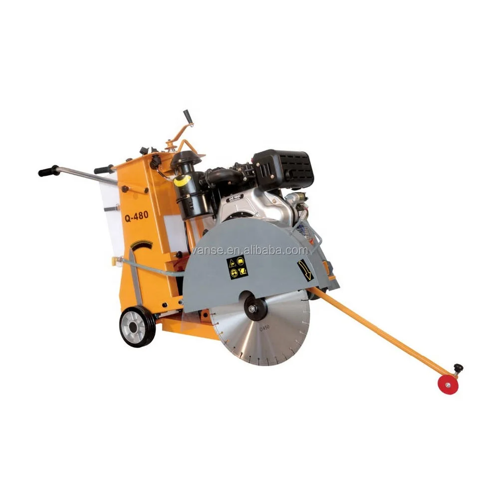 VS-Q480L 160mm Depth Asphalt Road Concrete Cutter Saw Machine Gasoline Concrete Cutter Diesel Engine Road Cutting Machine