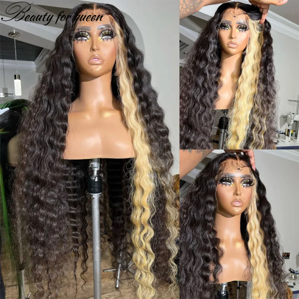 Diepe Golf 613 Lace Front Menselijk Haar Pruiken Voor Vrouwen 150 Dichtheid Braziliaanse Haar Hd Transparant Kant Frontale Pruiken Natuurlijke haarlijn