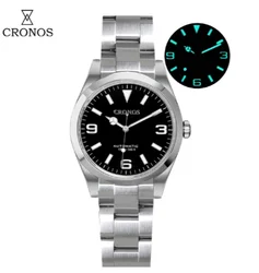 Cronos-Relógios Masculinos de Luxo, Explorar Série Escalada, Relógio Esportivo Unisex, Mecânico Automático, Moda Casal, 39mm Dial, 10Bar, Casais