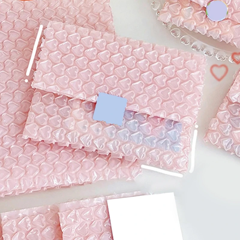 【3CS99】5 uds bolsa de burbujas de amor rosa y rosa bolsa de protección de regalo sobre bolsa de correo bolsa de burbujas