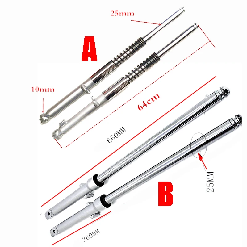 Motorcycle Front Shock Absorber for Honda Jialing Lifan Zongsheng for JH70 JL70 CD70 ST70 C70 Super Cub 70cc Rear Suspention Set
