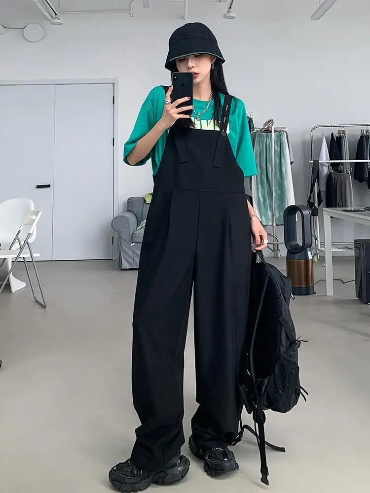 

Elegant Women'S Jumpsuits Springsummer Fabric Edge Red Details Elasticity Buckled Breasted Half Breathable Large Stacked Fold