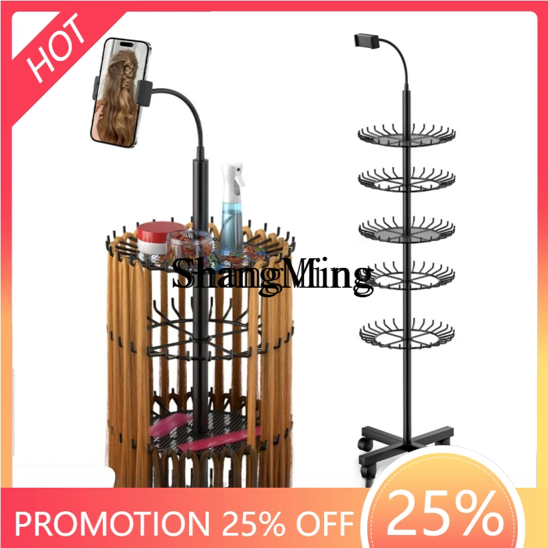 

SM standing hair extension rack braided headband phone holder is used to display and separate hair