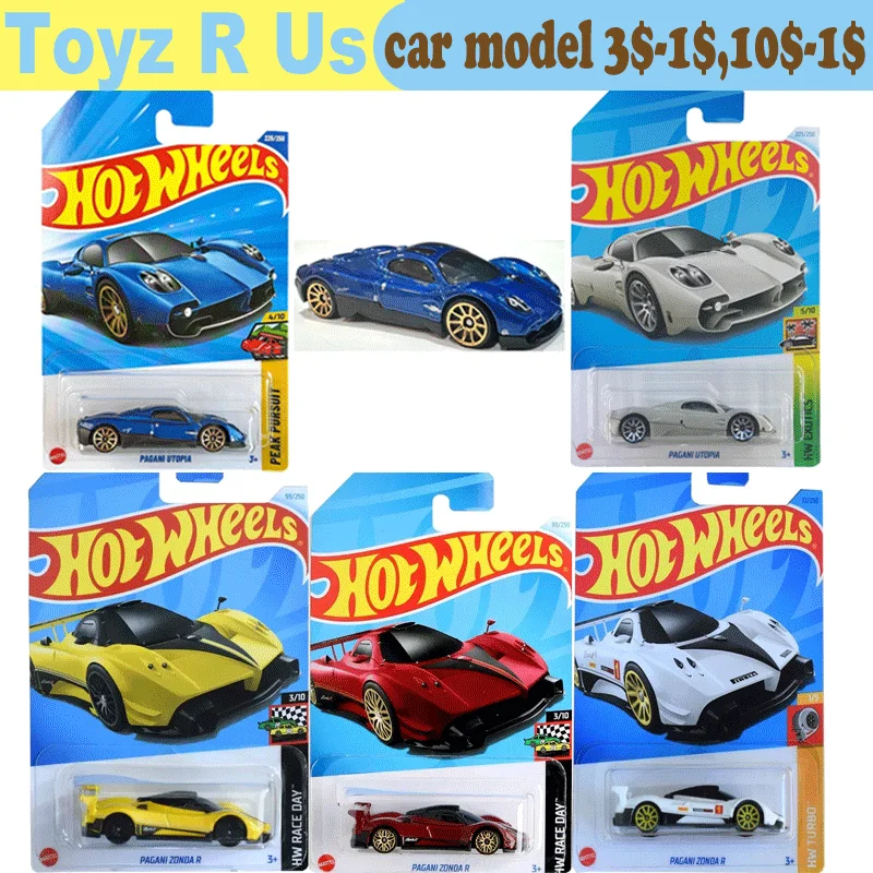 Coche Original Hot Wheels Pagani Zonda R Utopia, juguetes para niños, vehículo de aleación fundida 1/64, modelo de día de carrera, colección, regalo de cumpleaños