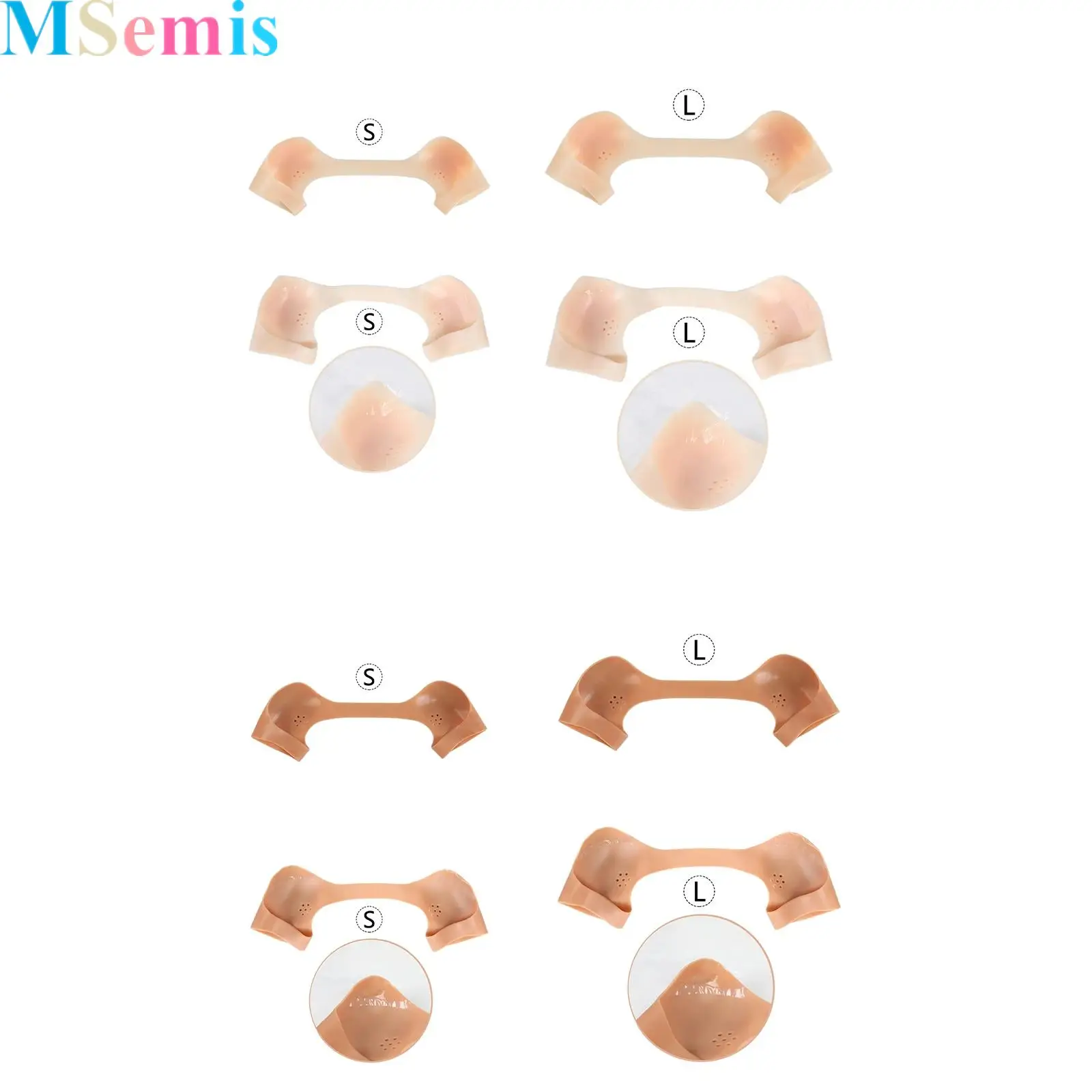 

Unisex Women Men Silicone Non-slip Shoulder Pads Reusable Right-angle Shoulder Anti-sloping Shoulder False Shoulder Pads