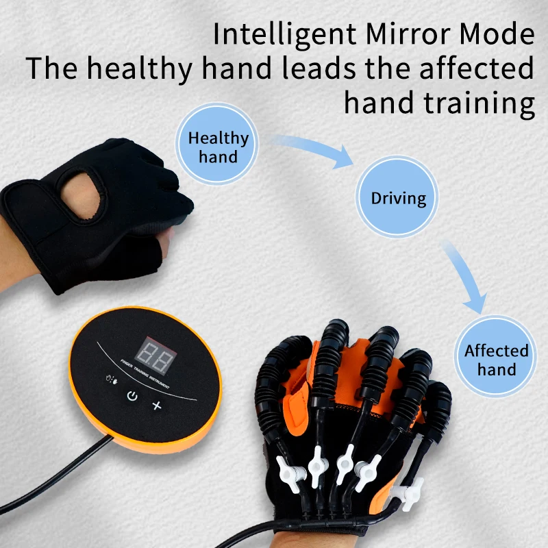 Guanti per robot di riabilitazione portatile ictus emiplegia inarcamento cerebrale Trainer Finger Exerciser riparazione della funzione della mano