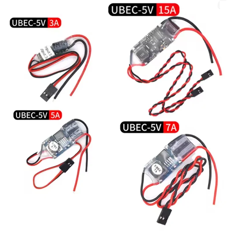 UBEC 3A /5A /7A /15A 5V BEC Lowest RF Noise BEC Full Shielding Antijamming Switching Regulator for RC Multicopter Drone Car Boat