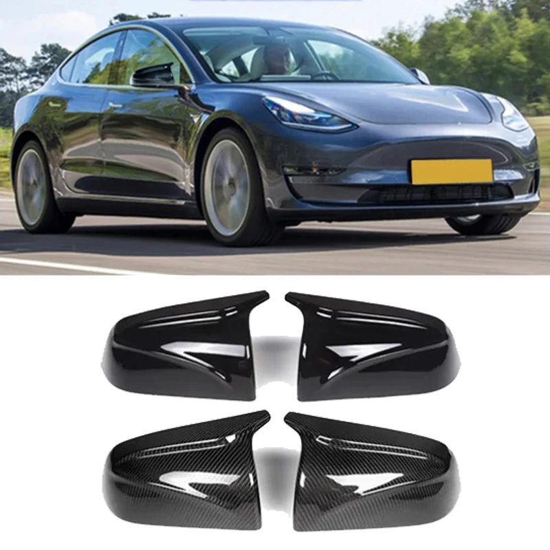 

Для Tesla Model 3 2017-2023, крышки боковых зеркал, АБС-пластик, глянцевый черный/углеродное волокно, стильные внешние аксессуары для автомобиля