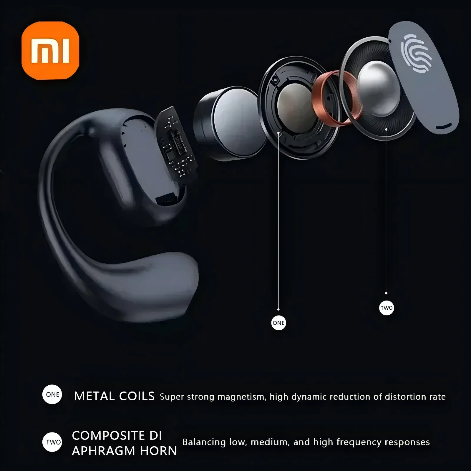 Xiaomi اللاسلكية سماعات توصيل العظام BT5.3 9D HiFi ستيريو IPX8 مقاوم للماء التحكم باللمس الحد من الضوضاء سماعة رياضية #4