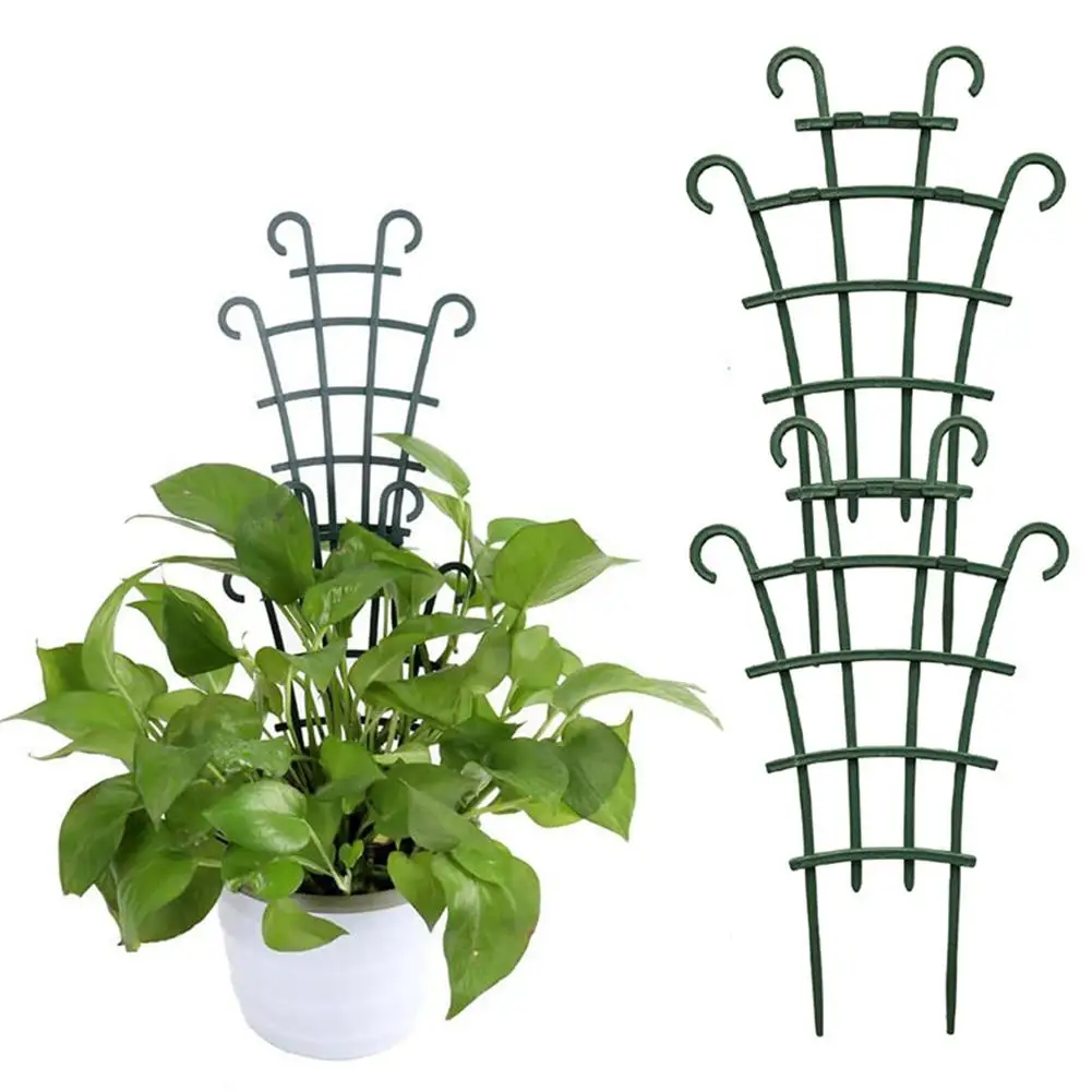 1/2 Stück Mini-Garten-Pflanzenspalier für Kletterpflanzen, Gemüse und Blumen, Pflanzentopf-Rahmen, dekorative Gartenpflanzenkäfige