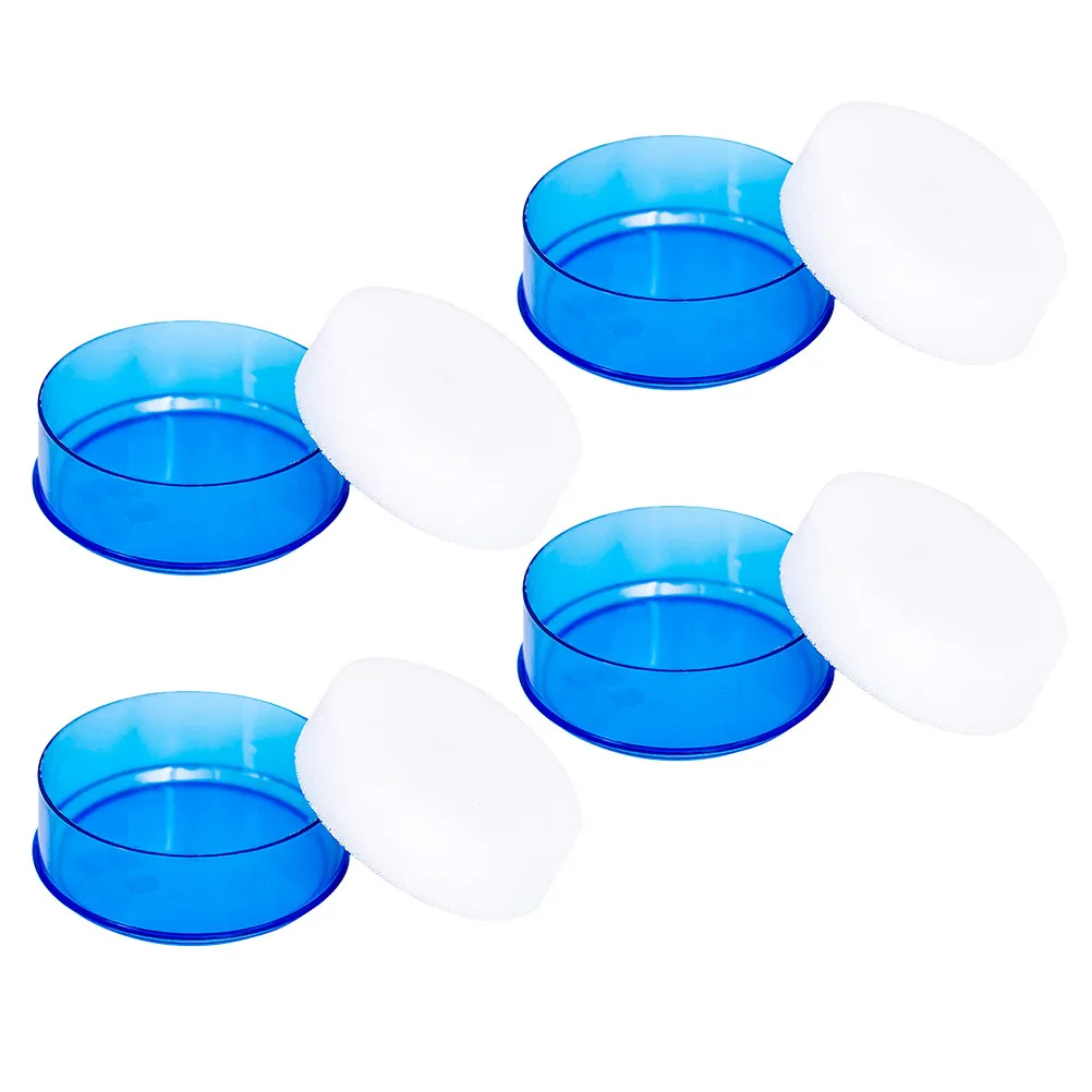 4Pcs Finger Moistener Plastic Sponge Cup for Money Counting Cashier Use Bank Tellers Office Workers Finger Grip Moistener Wet