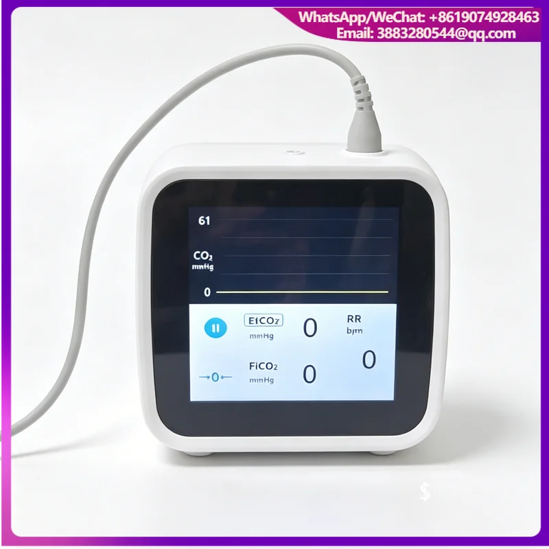 Veterinary Capnograph Monitor for Pet Hospitals 5-inch Large Screen Real-time ETCO2 Parameter Monitoring