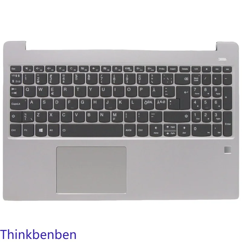 

NDC Nordic Keyboard Silver Upper Case Palmrest Shell Cover For Lenovo Ideapad 720S -15 15IKB Laptop 5CB0Q62224