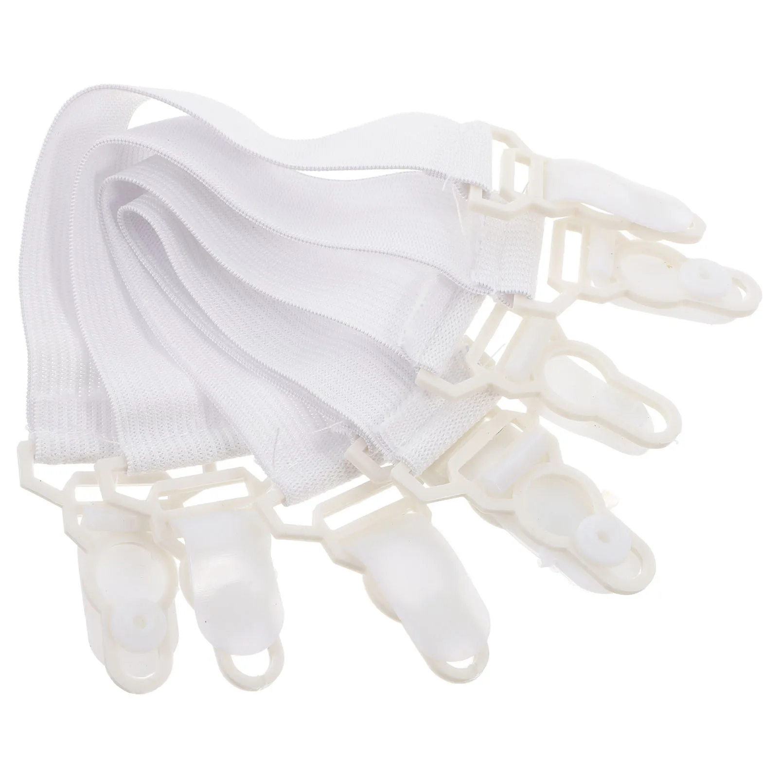 

16Pcs Adjustable Bed Sheet Corner Holders for Preventing Slipping and Bunching Up White Bed Sheet Straps Sheets Straps