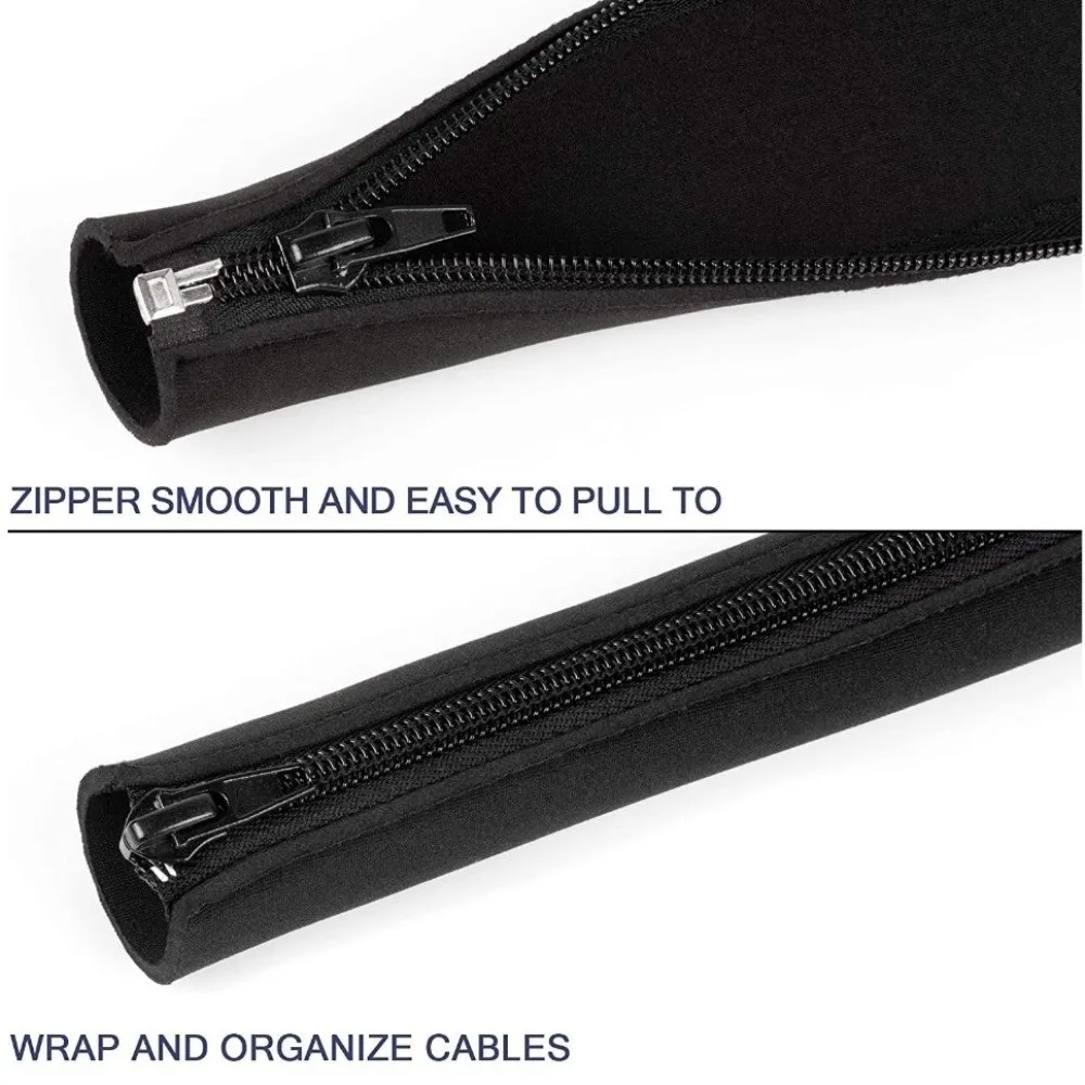 Cable Organizer Bag 50cm Cable Wrapper Neoprene Zipper Cable Storage Cover Tube Nylon Cable Organizer Network Cable