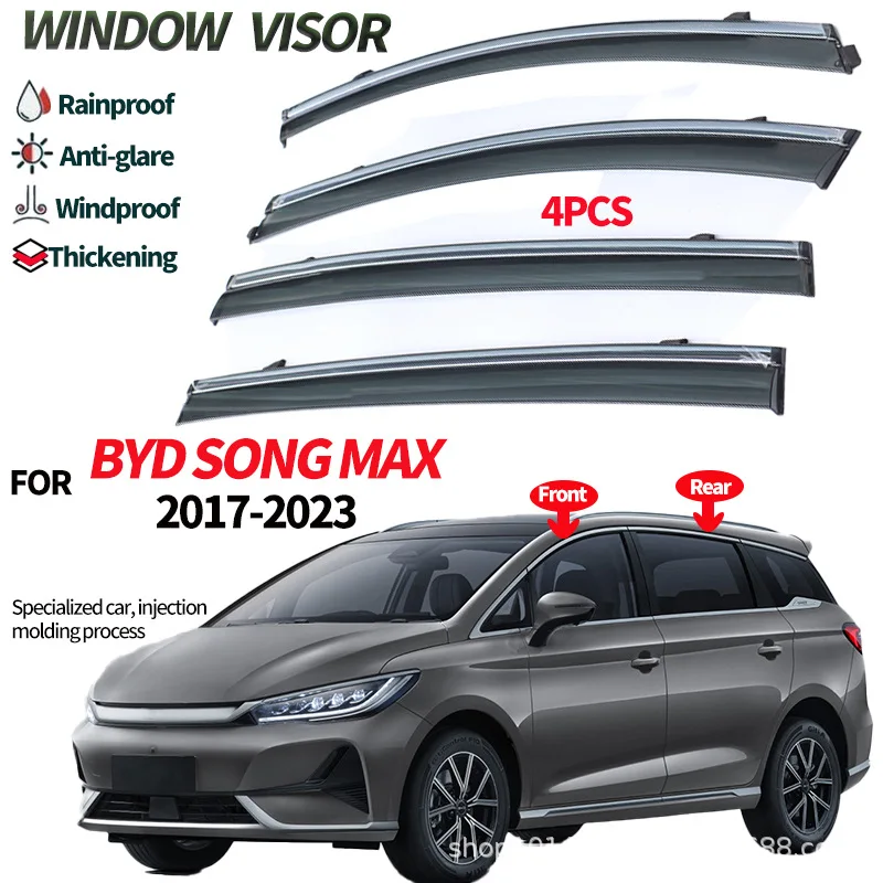 

Suitable for BYD Song MAX rain or shine weather shield for BYD eMAX 7 2024+ Window visors Rainproof car accessories
