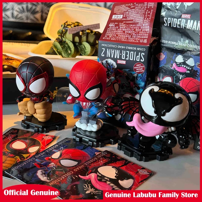 genuine-hot-toys-marvel-spider-man-2-peter-parker-venom-cosbi-bobble-head-figures-exclusive-model-decor-toys-birthday-gifts