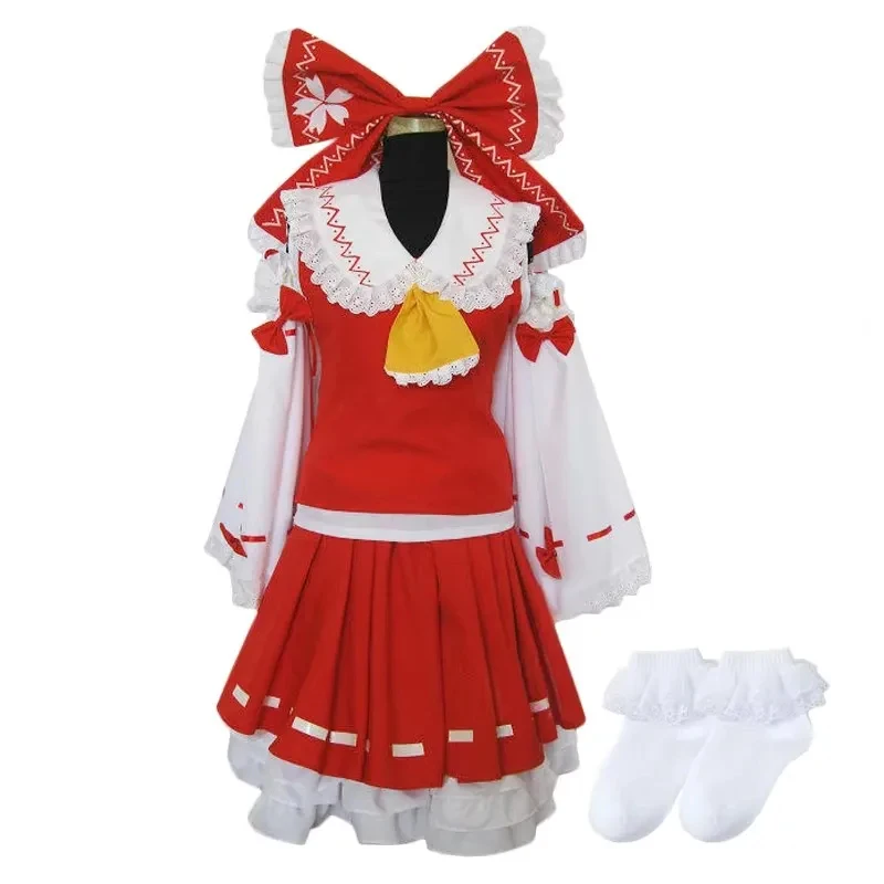 

v;3,f\6,k;Anime Cosplay Costume Hakurei Reimu Mikofuku Women Uniform Dress Full Set Customizedr;6,b\7,j/