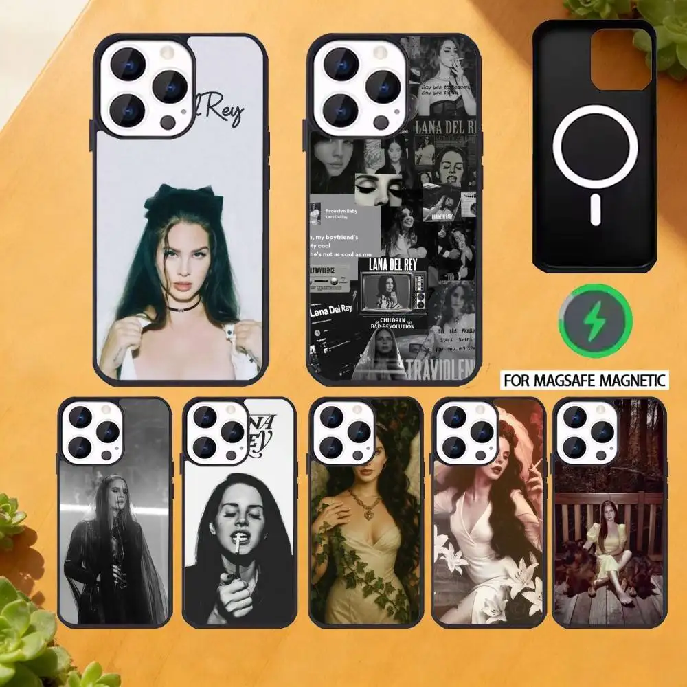

Singer L-Lana Del Rey Phone Case For iPhone 17,16,15,14,13,12,Plus,Pro,Max For Magsafe Magnetic Wireless Charge