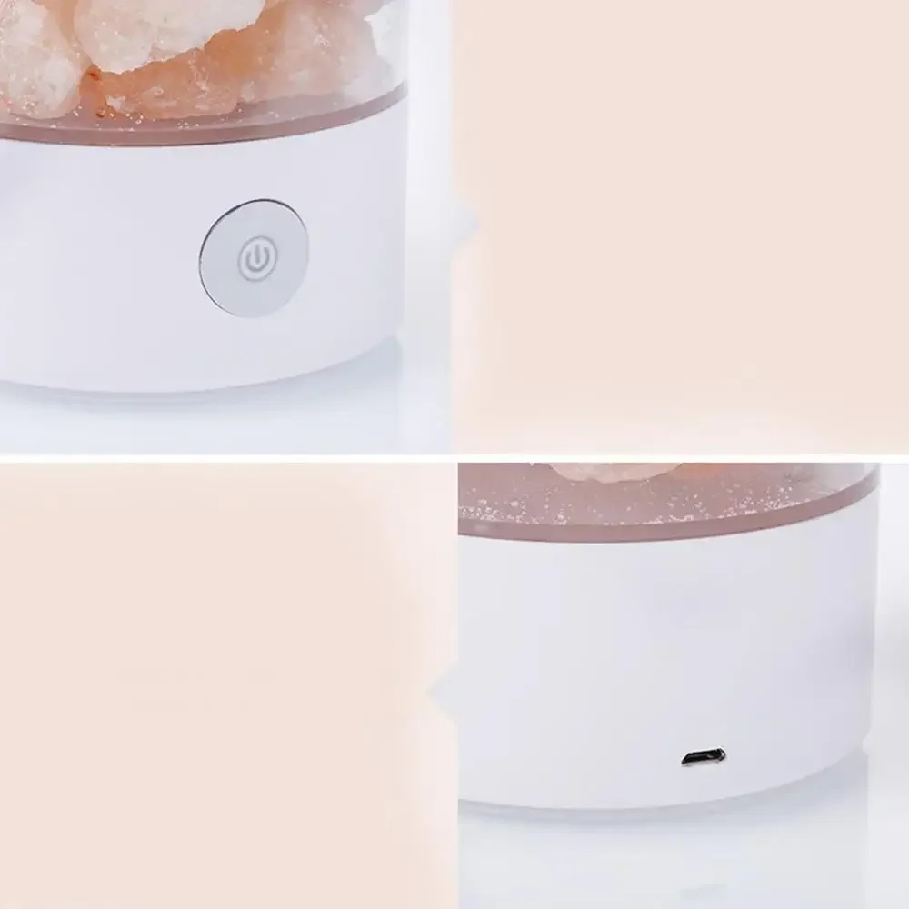 Salt Lamp Himalayan Crystal Salt Stone Night Light Lamp Negative Ion Air Purification Sleep Aid Square Round Lamp