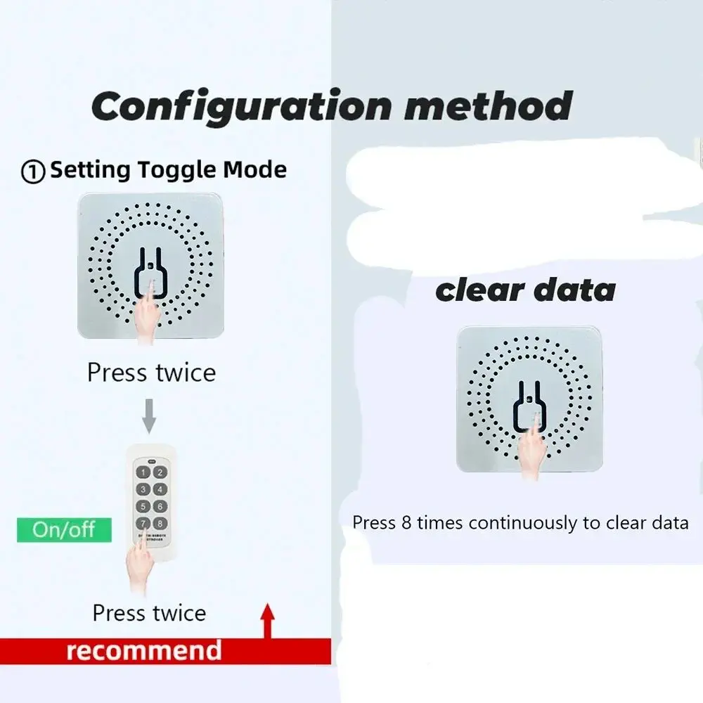 433Mhz RF Wireless Smart Switch Light 86 Wall Panel Switch with Remote Control Mini Relay Receiver Home Led Light Lamp Fan