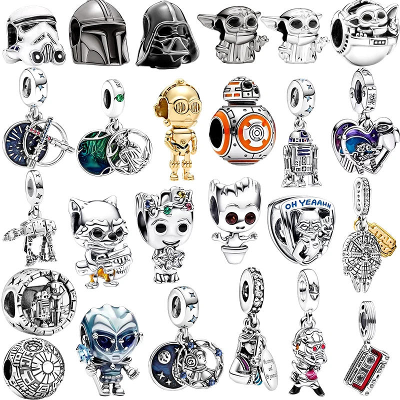 Miniso Hot Sale Cosmic War&Guardians of the Galaxy Charm Beads Dangle Fit Original Bracelet Necklace Beads For Diy Jewelry Gift