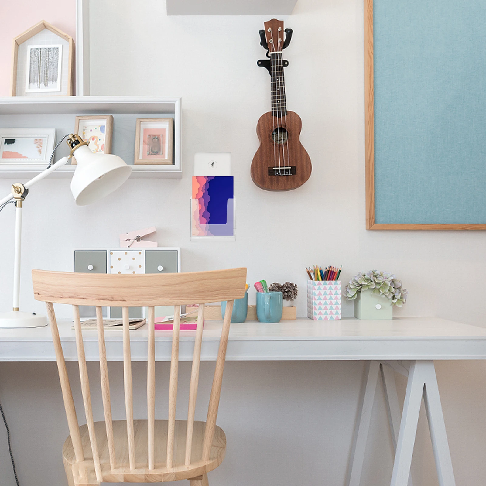 

Multi-Layer Acrylic Document Holder Brochure Stand Wall Mount Desktop Organizer Magazine File Storage Rack Clear Paper