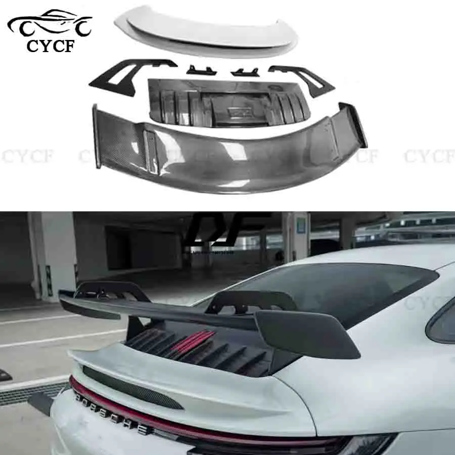 For Porsche  992 911 Carrera GT-3 Style 2019-2023 High quality Carbon Fiber Rear Trunk High Tail Rear Spoiler GT Wing Body Kit