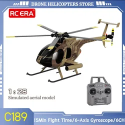 RC ERA nowy 1:28 C189 ptak helikopter RC kieł MD500 podwójny bezszczotkowy Model symulacyjny 6-osiowy żyroskopowy Model symulacyjny zabawki modele