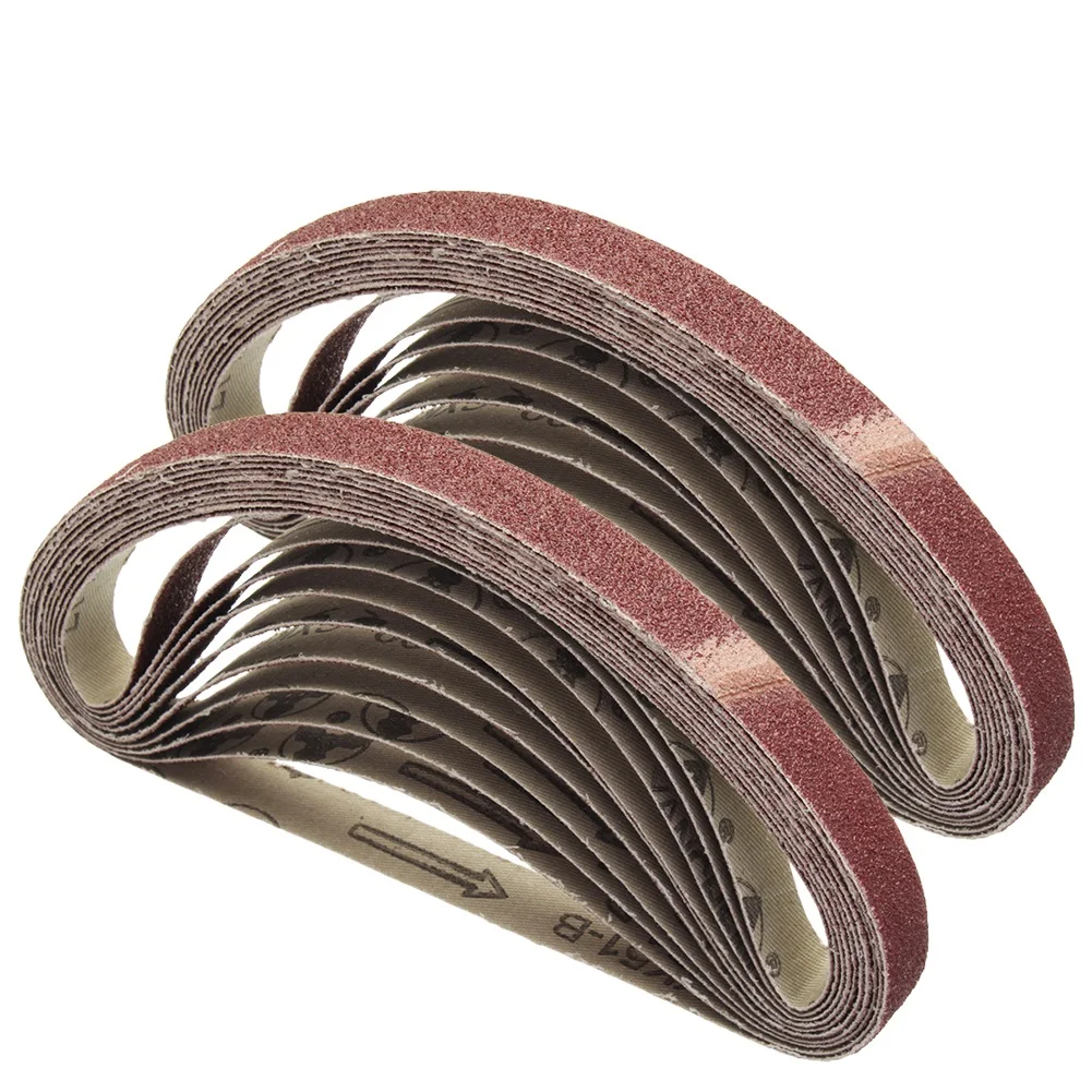 

High Quality Sanding Belts 20pcs 15x452mm for M10 Sander Adapter Grits 60/240 Suitable for Light and Textile Industry