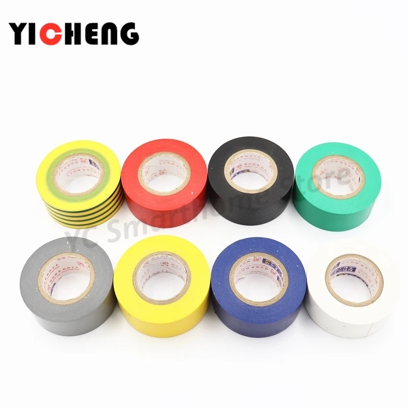 1Pcs Senior electrical tape insulation tape wire electrical PVC waterproof tape cloth width 3.3cm long 18 meters 8 colors