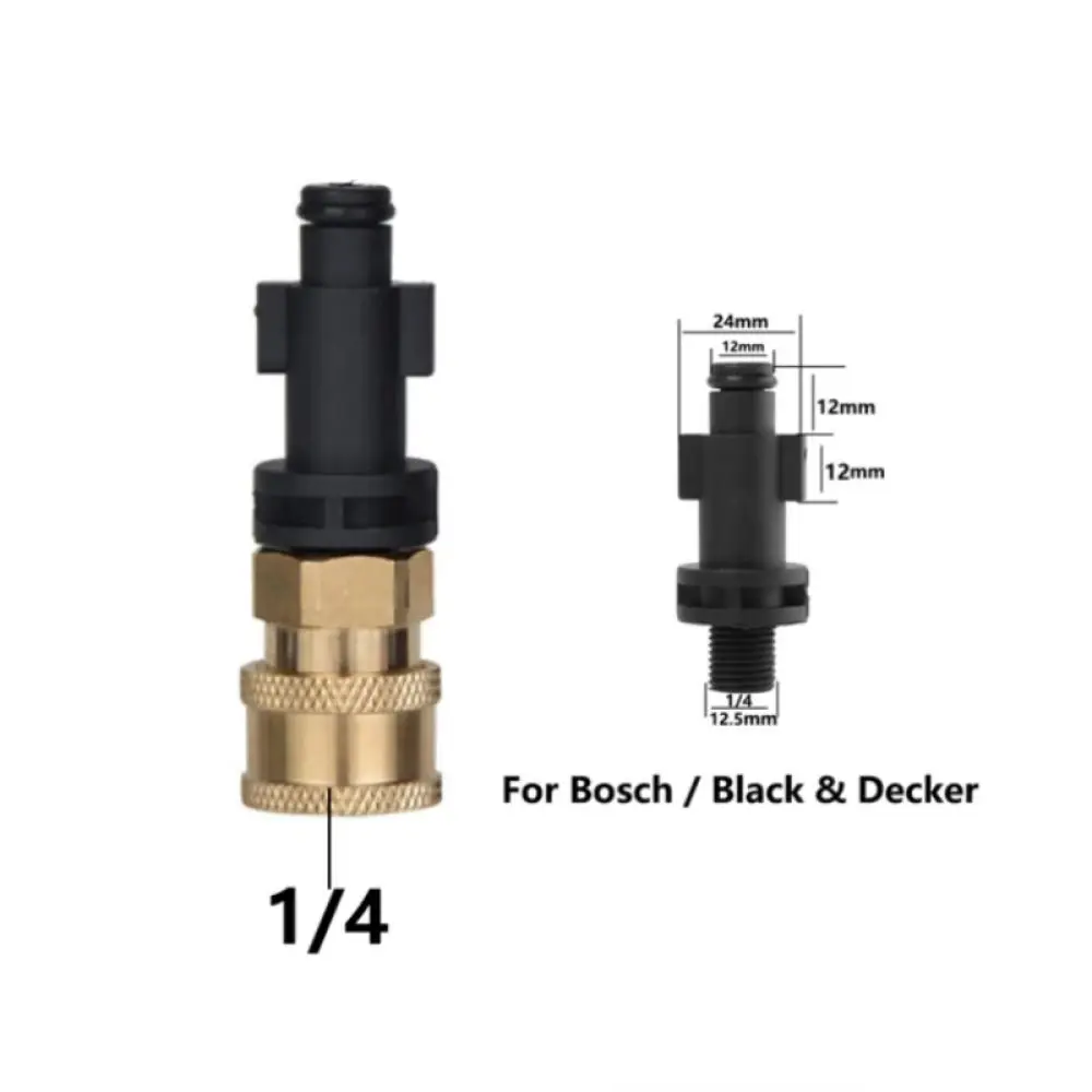 1 4 Inch Pressure Washer Quick Adapter For Karcher Lavor Bosch Black Decker Spray Foam Cannon Cleaning Device Part