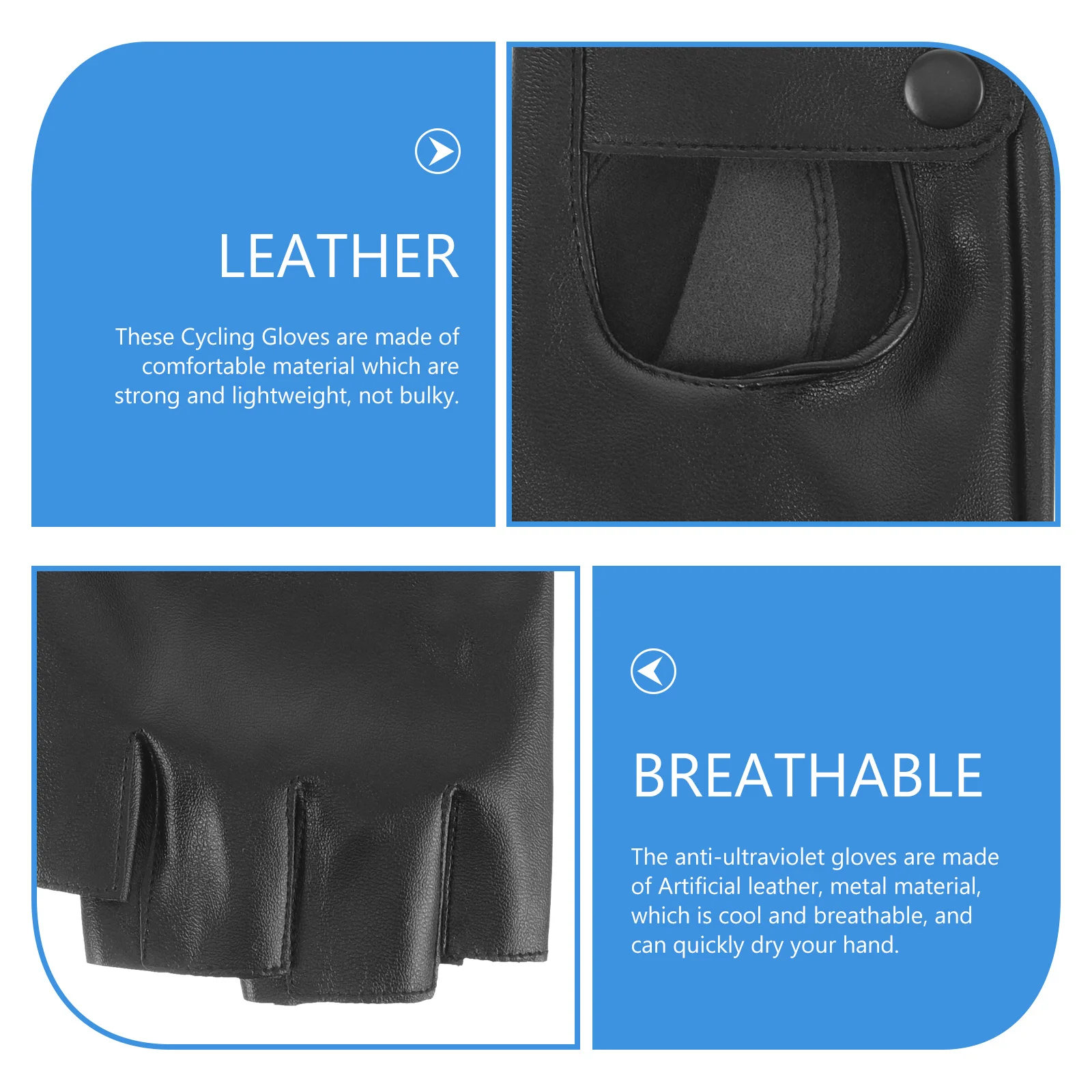 

1Pair Fingerless Cycling Gloves Shockproof Anti Slip Durable Breathable Comfortable Riding Gloves Outdoor Sports