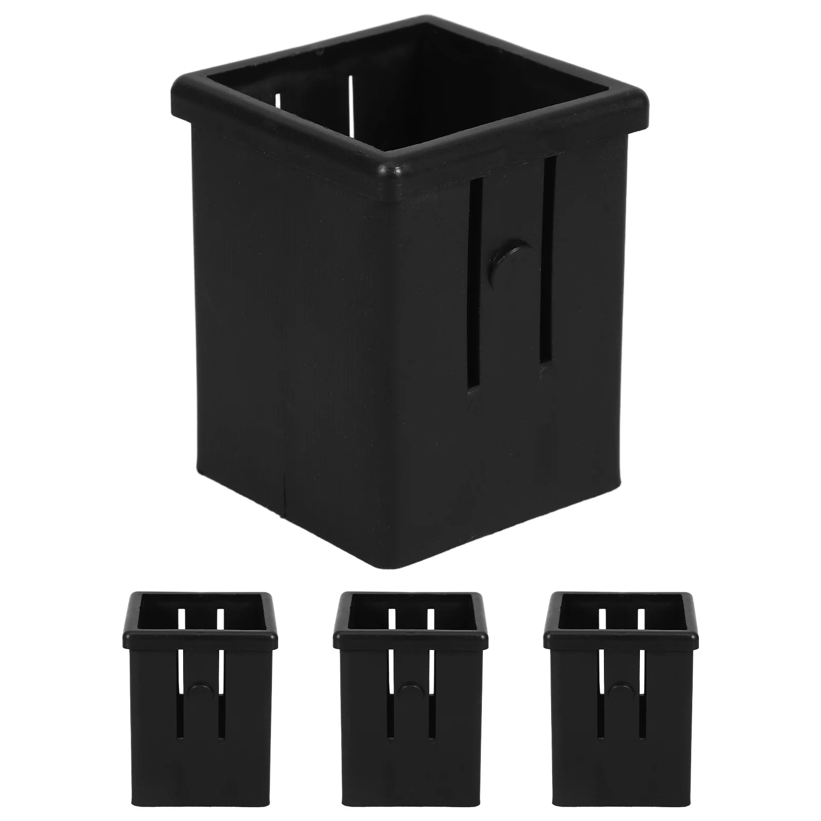 

4Pcs Hollow Square Tube Sleeve Converter 50mm to 40mm Inner Adapter Secure Sliding Tube Insert for Fitness Equipment Repair