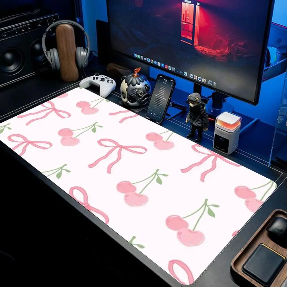

Pink bow Mouse Pad large keyboard mouse desk pad non-slip rubber gaming mouse pad laptop mouse carpet