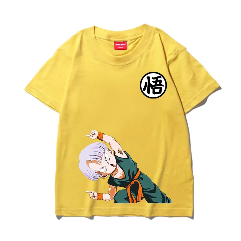Dragon Ball Goten Trunks Fusion Dance Baumwoll-T-Shirt, Jungen Mädchen Harajuku Streetwear Anime Kurzarm-T-Shirt, Retro Casual Kinder-T-Shirt – Detail 10