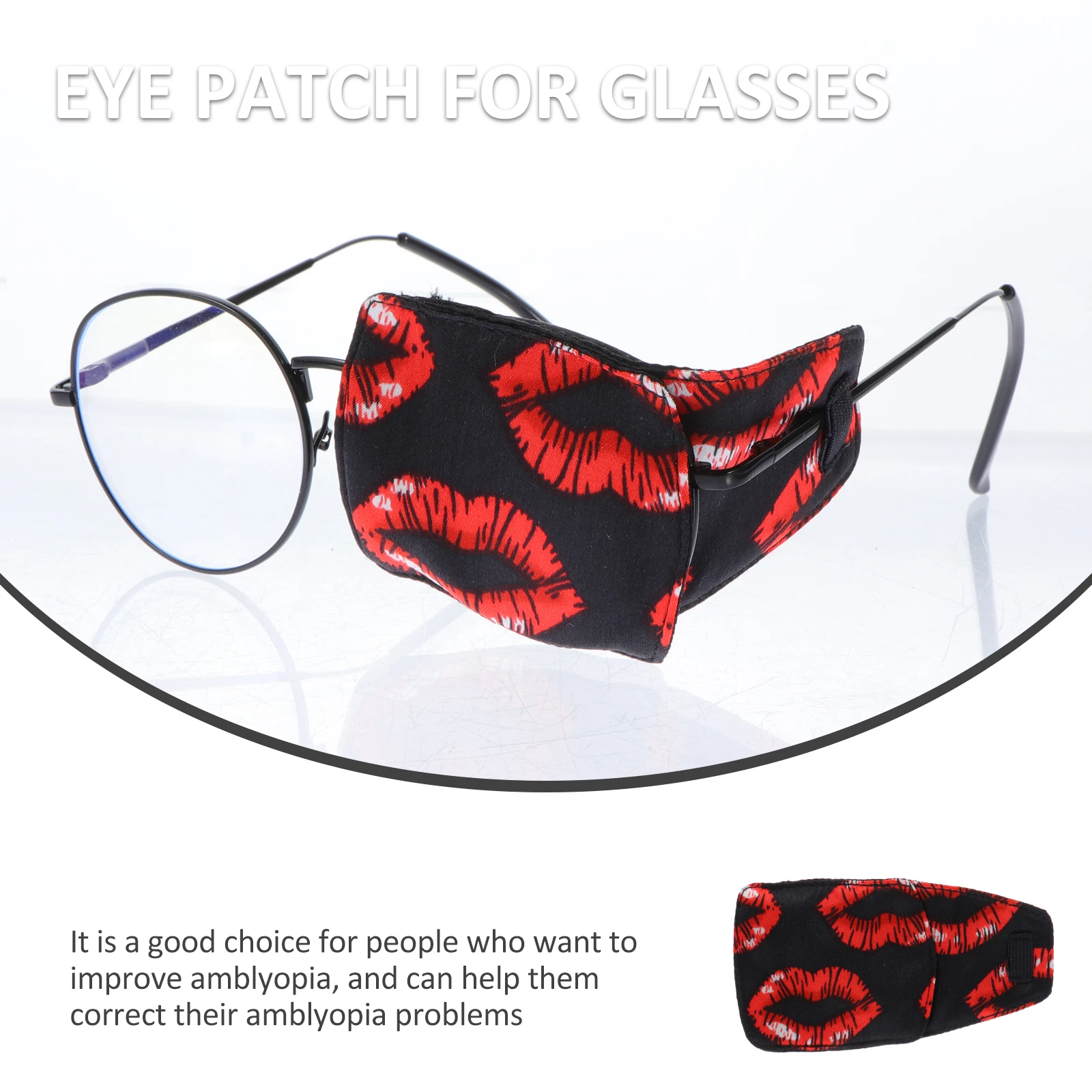 

Silk Fabric Eyepatch for Child Amblyopia Patch Glasses Cloth Correction Eye Bandage Patches Comfortable Long Term Wear Smooth