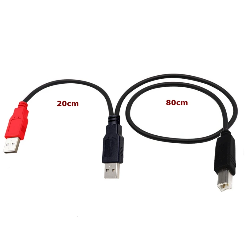 2 w 1 USB2.0/type-c/type-b/Micro/Mini y-splitter z zasilaczem Usb do skanera, drukarki zewnętrzny dysk twardy