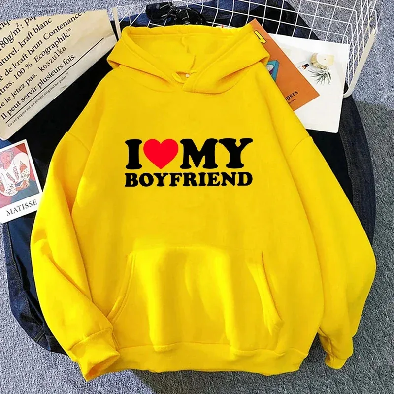 2025 رائجة البيع زوجين هوديي الكلاسيكية الحب BF GF البلوزات الملونة كل موسم رجل امرأة المنزل في الهواء الطلق عادية رياضي فضفاض البلوز