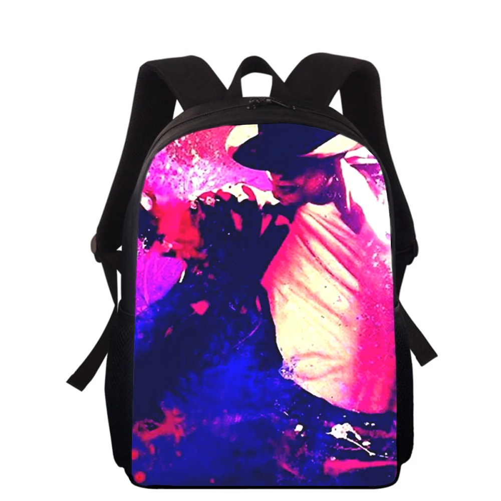 Michael Jackson 15” 3D Print Kids Backpack Primary School Bags for Boys Girls Back Pack Students School Book Bags