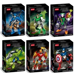 Hero The Avengers Batman Captain America building blocks assembled toys, boy Hulk Iron Man educational building blocks gifts.