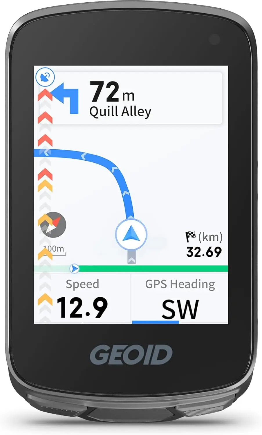 

2.8" Color Screen Wireless Bike Computer with GPS Navigation, WiFi Sync, ANT+/Bluetooth, Fast Positioning for Cycling