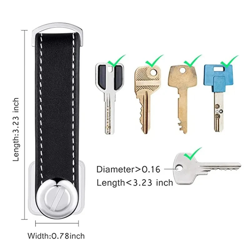 2026 Car Key Pouch Bag Case Wallet Holder Chain Key Wallet Ring Collector Housekeeper Pocket Organizer Smart Leather Keychain