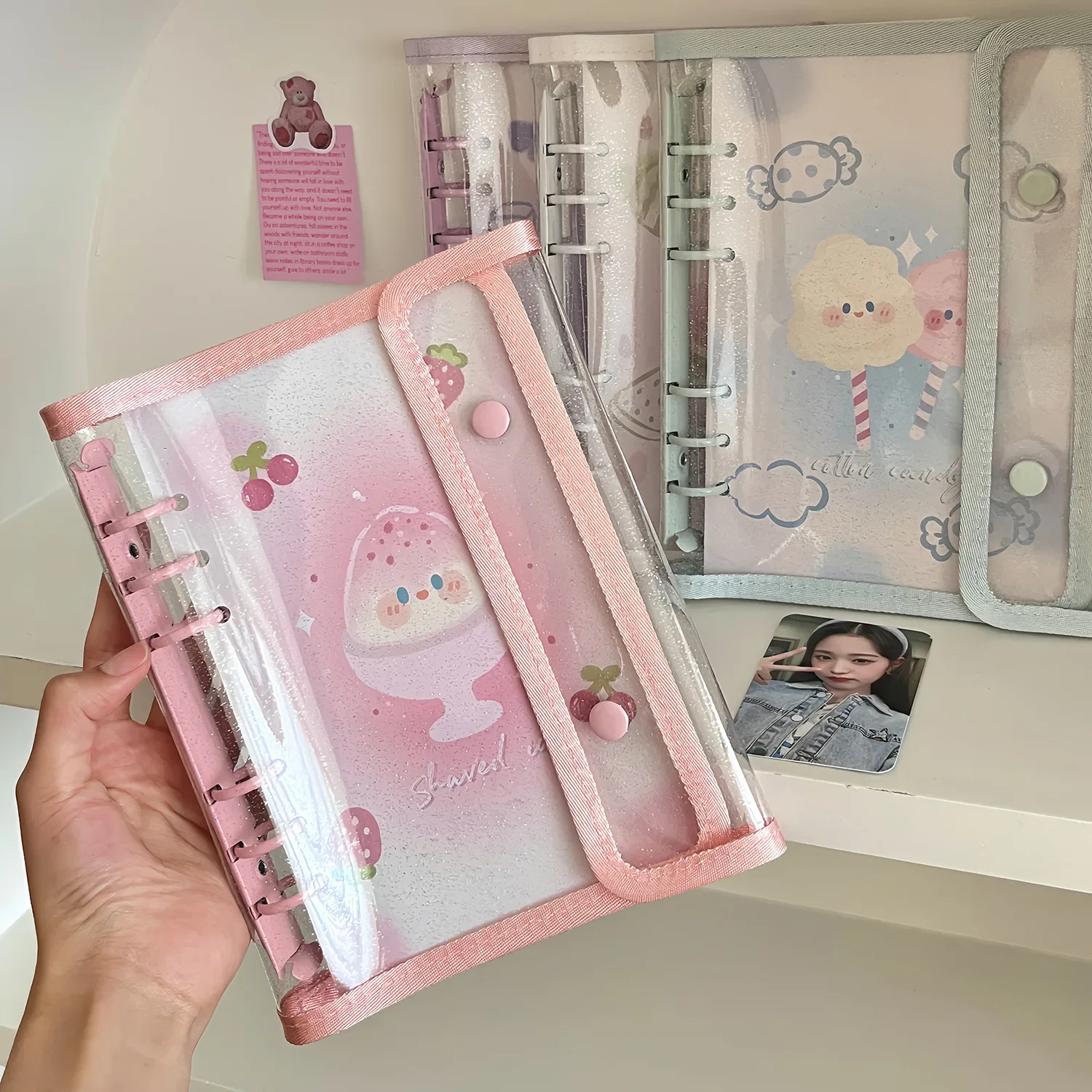 A6 Kpop Binder Photocard Holder Idol Photo Album Photocards Collect Book Picture Albums Scrapbook Journal Notebook Card Binders