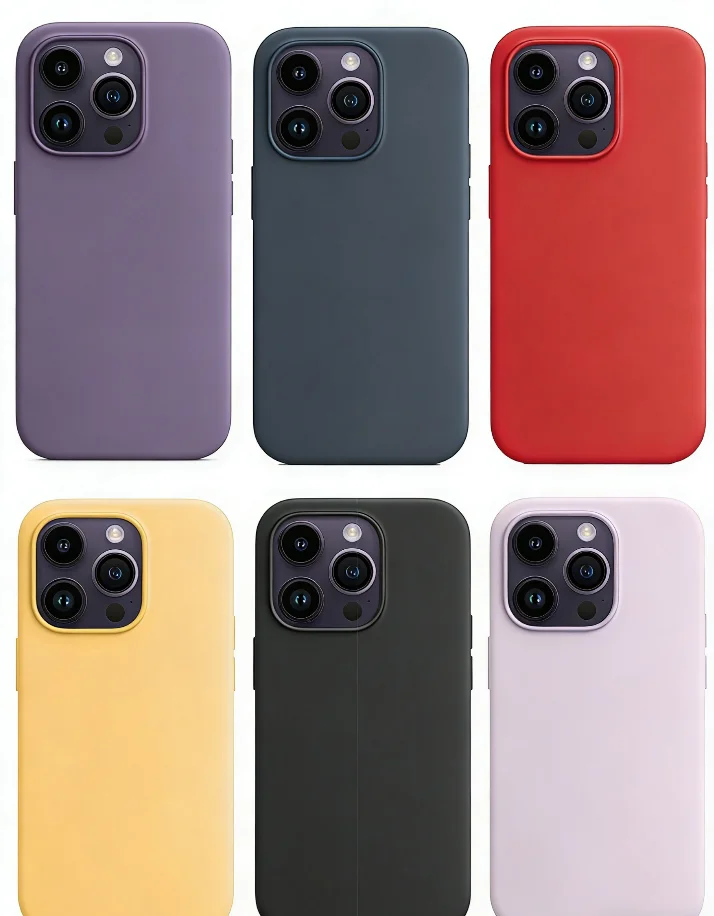 Coque en silicone liquide pour Apple iPhone 17 16 15 14 13 Pro Max 11 12 13 14 15 Plus – Housse de protection de style téléphone