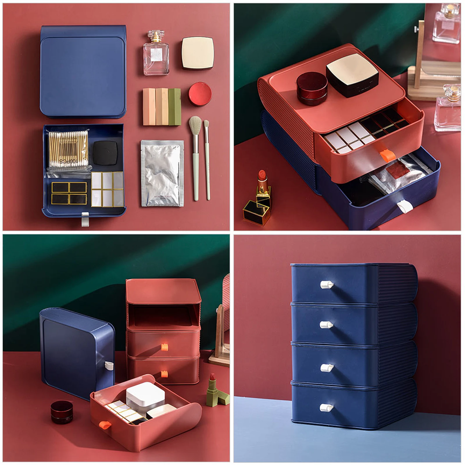 

Drawer Type Storage Box Plastic Organizer For Desk Dormitory Home Office Sundries Container Desktop Organizer Household Storage