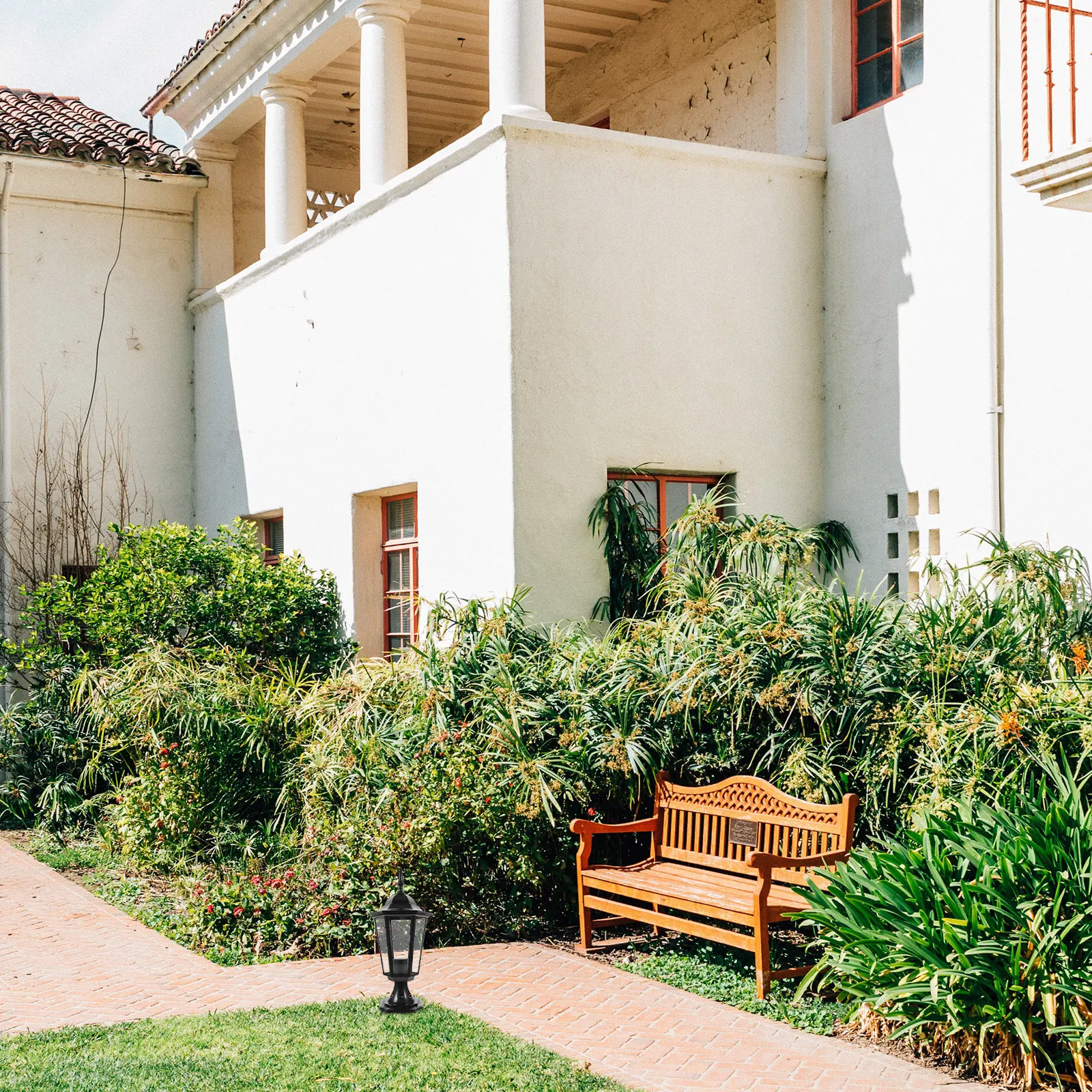 

Сменный уличный абажур-колонна шестигранной формы, черный, из прозрачного стекла, для ламп E27, для сада, двора, ландшафтного освещения