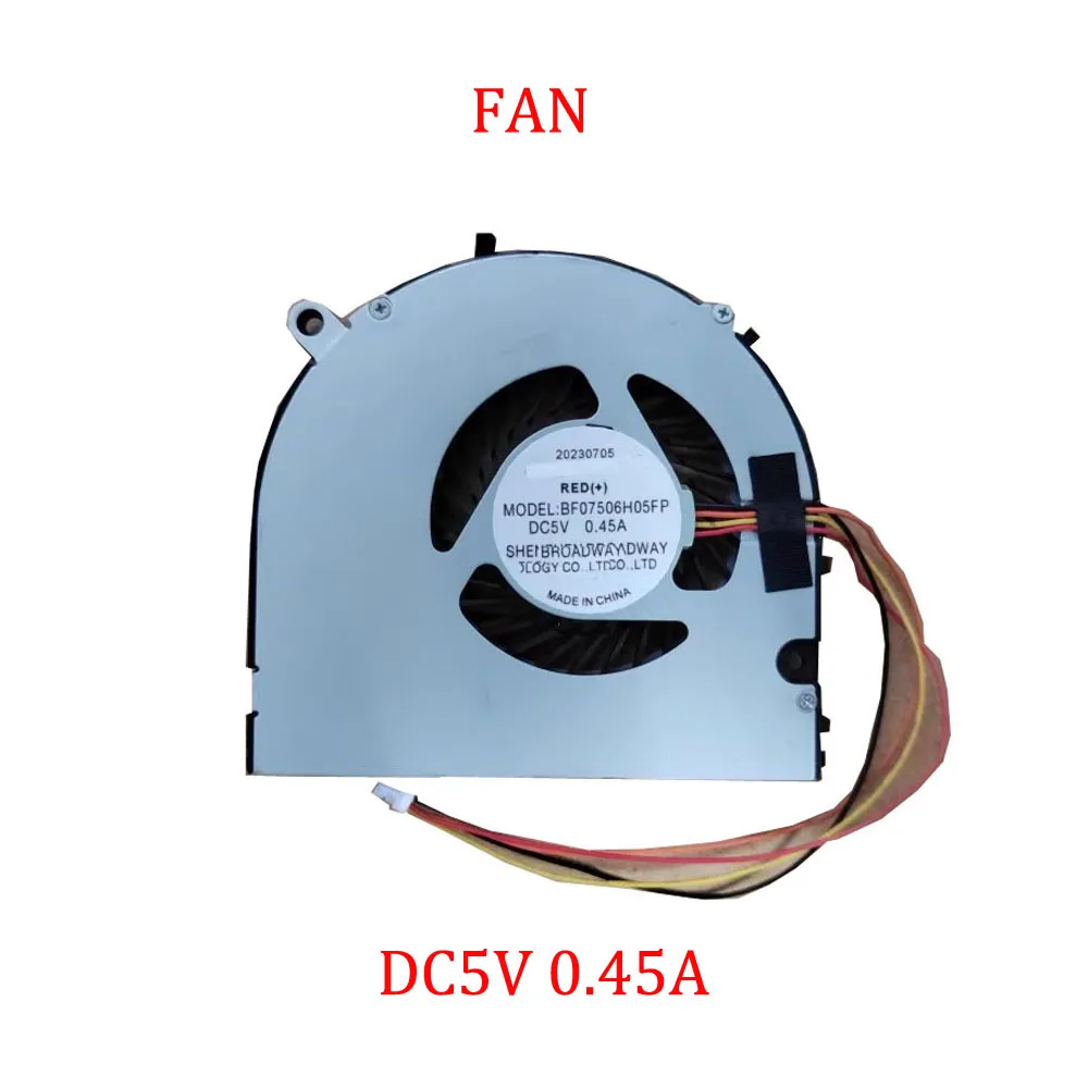 Laptop CPU Fan For DERE V9 V11 V16 V15Air V15 Air V40 3 Lines 4 Lines BF07506H05FP DC5V 0.45A New