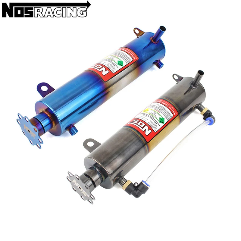 NOS Radiator Coolant Cooling Catch Tank Racing High Quality JDM Aluminum Gold Black Burn Blue For Universal Car