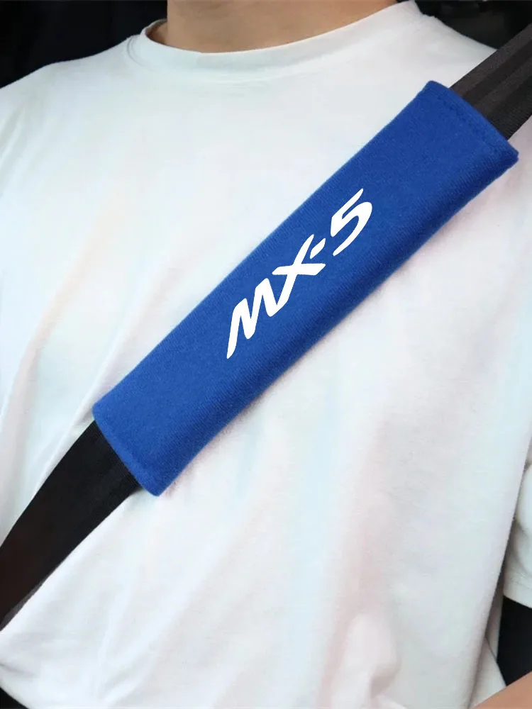 Seat Belt Cover Leather Safety Belt Shoulder Cover Protection Pad for Mazda Skyactiv MX-5 MX5 Miata Na Nb Nc Nd Auto Accessories